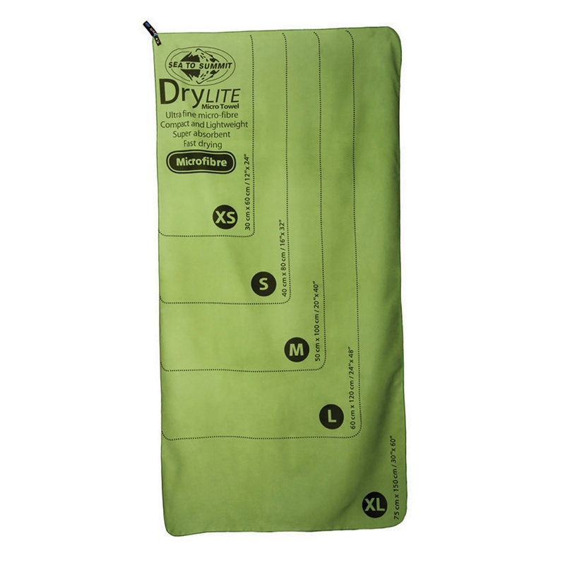 Рушник з мікрофібри Sea To Summit DryLite Towel, S - 40х80см, Lime (STS ADRYASLI)