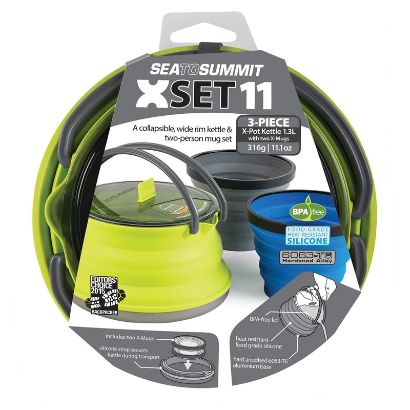 Набор складной посуды X-Set 11 Mix color от Sea to Summit (STS AXSET11LI)