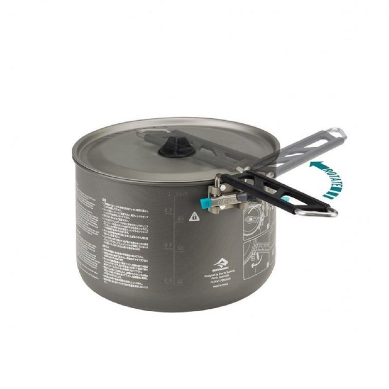 Алюминиевая кастрюля со складной ручкой Alpha Pot от Sea To Summit, 2,7 L (STS AKI3004-02400503)