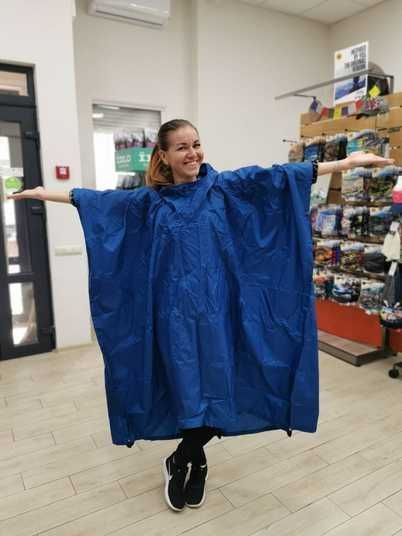 RINKO 5×8 TARP 輪行 タープ Versatile Cloth Дождевик-тент Sea To Summit Tarp Poncho Blue, 265 х 145 см (STS