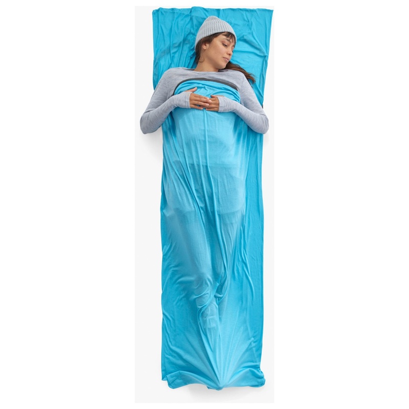 Вкладиш в спальник Sea to Summit Breeze Sleeping Bag Liner, Insect Shield - Rectangular w/ Pillow Sleeve, Turkish Tile Blue (STS ASL031081-251608)