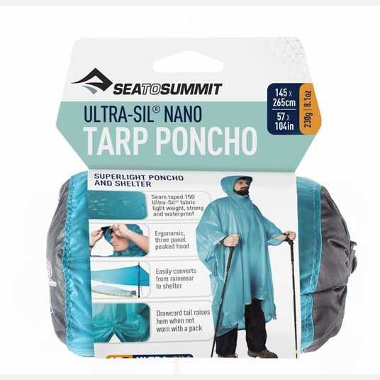 Дождевик-пончо Sea To Summit Ultra-Sil 15D Tarp Poncho Blue, 265 х