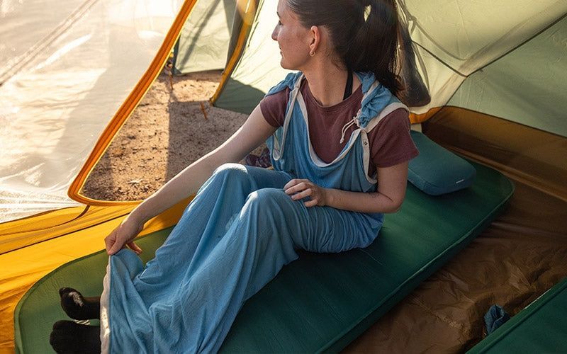 Вкладиш в спальник Sea to Summit Breeze Lightweight Liner, Rectangular w/ Pillow Sleeve 198 см, Cendre Blue (STS 056304)