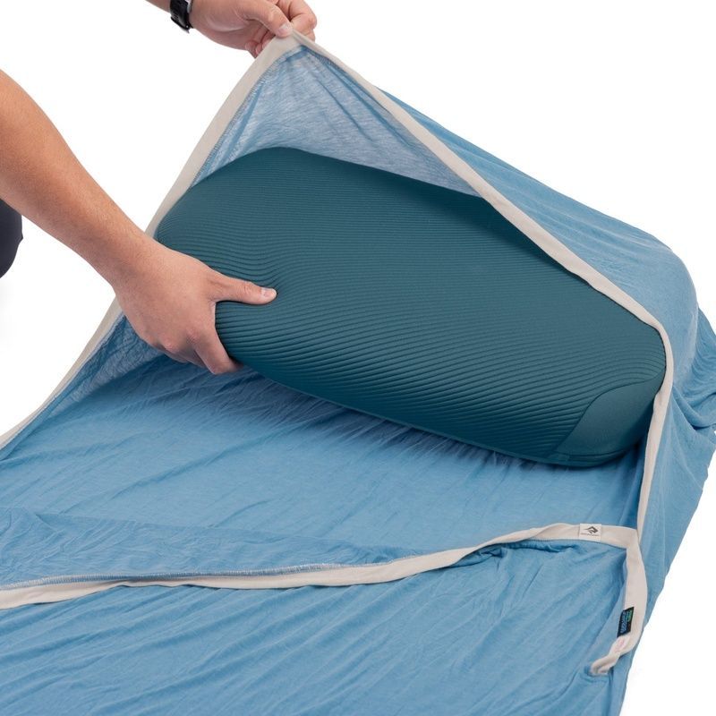 Вкладиш в спальник Sea to Summit Breeze Lightweight Liner, Rectangular w/ Pillow Sleeve 198 см, Cendre Blue (STS 056304)