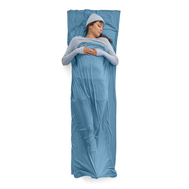 Вкладиш в спальник Sea to Summit Breeze Lightweight Liner, Rectangular w/ Pillow Sleeve 198 см, Cendre Blue (STS 056304)