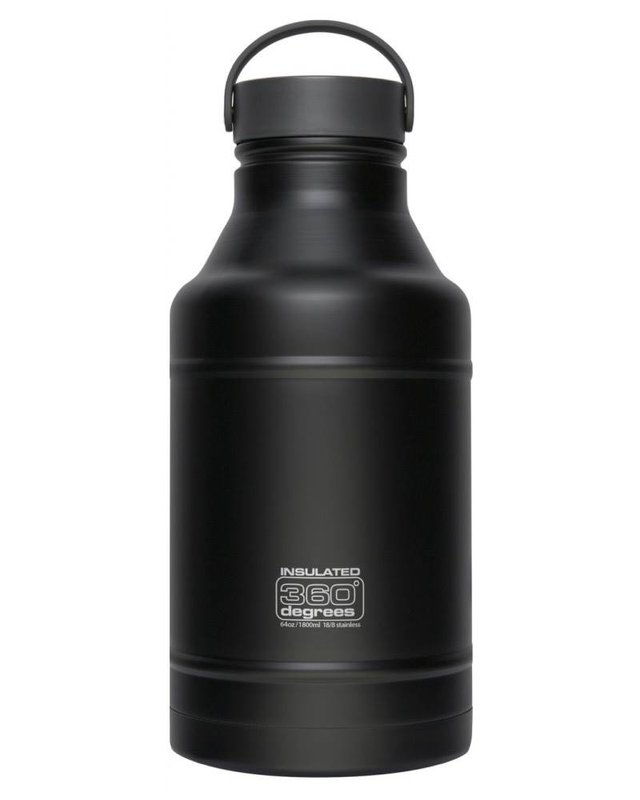 Термофляга Vacuum Insulated Stainless Growler від 360 ° degrees, Black, 1,8 L (STS 360GROWLER1800BLK)
