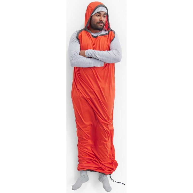 Вкладиш в спальник Sea to Summit Reactor Extreme Sleeping Bag Liner, Spicy Orange, Standart, Mummy w/ Drawcord, 198 см (STS ASL031071-190804)