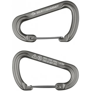 Набір карабінів Accessory Carabiner Large Titanium 2pcs від Sea To Summit, Titanium (STS ATD0140-00122101)