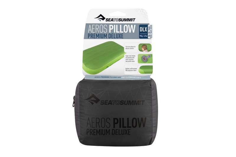 Надувна подушка Sea To Summit Aeros Premium Pillow Deluxe, 14х56х36см, Grey (STS APILPREMDLXGY)