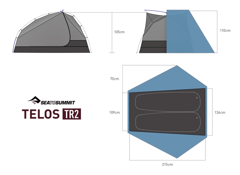 Палатка двухместная Sea to Summit Telos TR2 Pro, Mesh Inner, Sil/Sil, Blue (ATS2040-03170203)