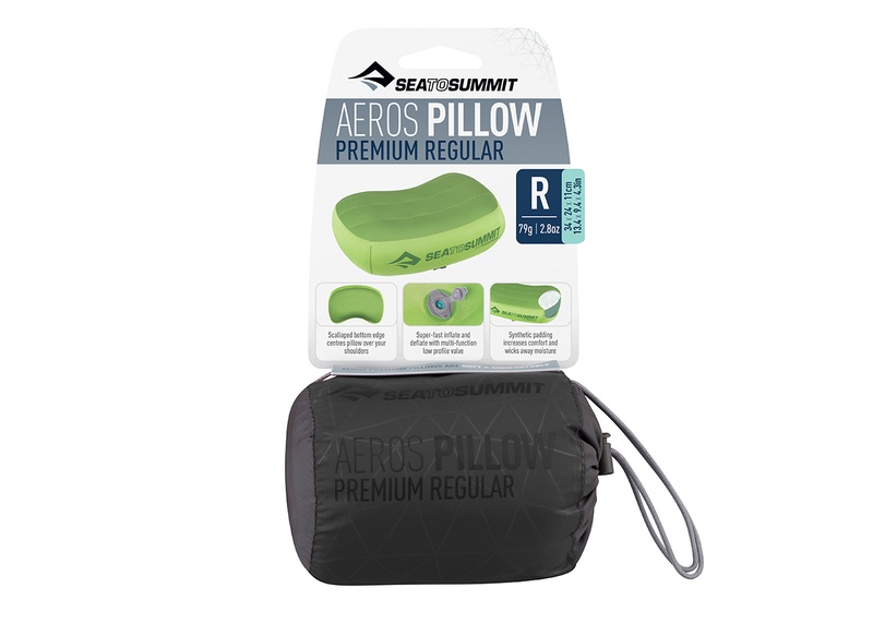 Надувная подушка Sea To Summit Aeros Premium Pillow, 11х34х24см, Grey (STS APILPREMRGY)