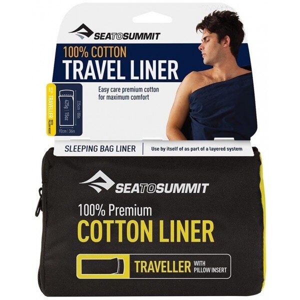 Вкладиш в спальник Sea to Summit Cotton Liner Traveller, 225 см, Sea Foam (STS AYHAOSSF)