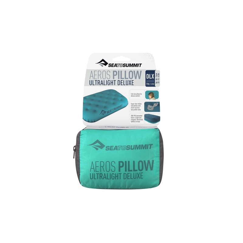 Надувна подушка Sea To Summit Aeros Ultralight Pillow Deluxe, 14х56х36см, Aqua (STS APILULDLXAQ)