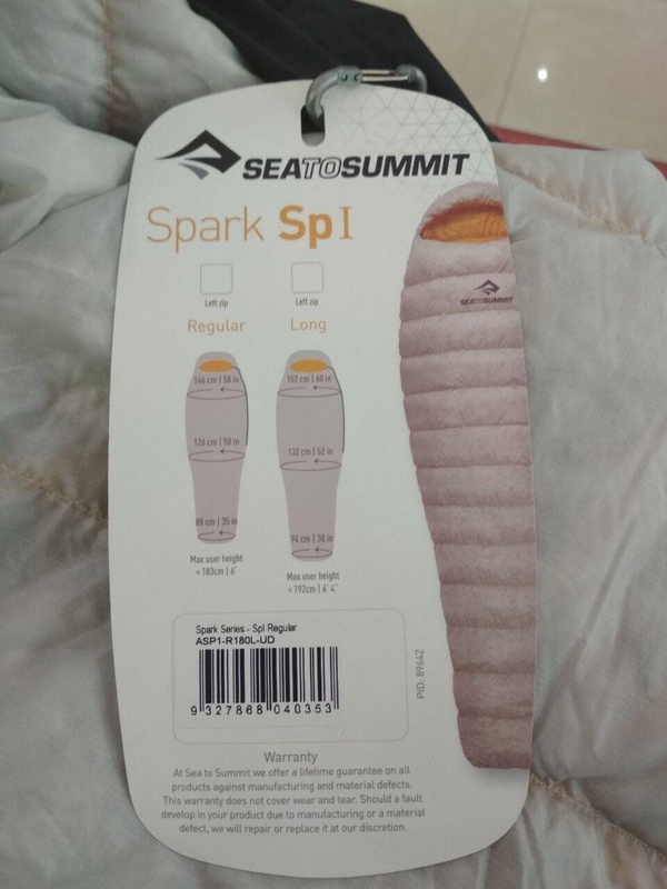 Спальный мешок Sea To Summit Spark Sp1 Ultra Dry (12/8°C), 183 см - Left Zip, Grey (STS ASP1-R180L-UD)