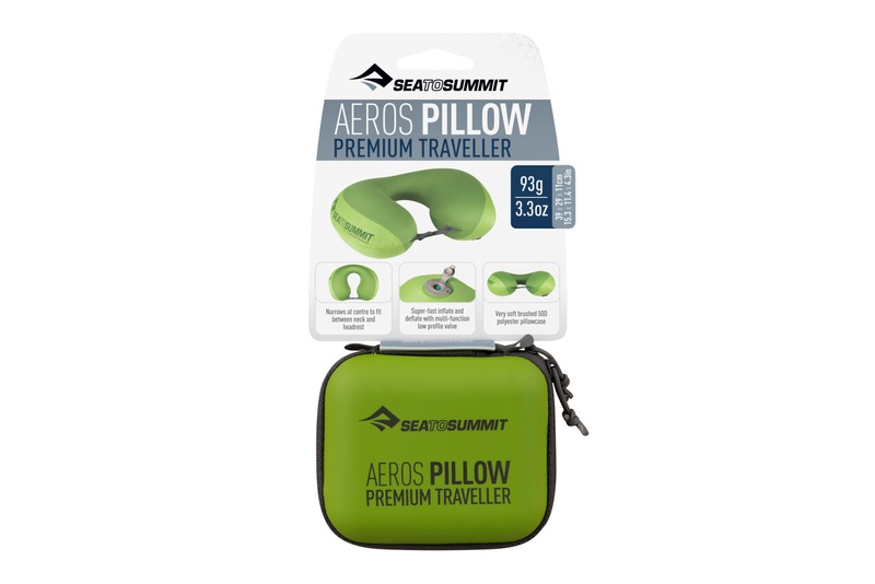 Надувна подушка Sea To Summit Aeros Premium Pillow Traveller, 11х39х29см, Lime (STS APILPREMYHALI)