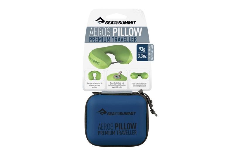 Подушка надувна Sea to Summit Aeros Premium Pillow Traveller, 11х39х29см, Navy (STS APILPREMYHANB)