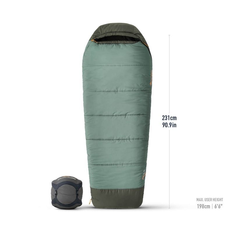 Спальний мішок Sea to Summit Boab -9C|15F, 198 см - Left Zip, Long, Laurel Wreath Green (STS ASL043121-212009)