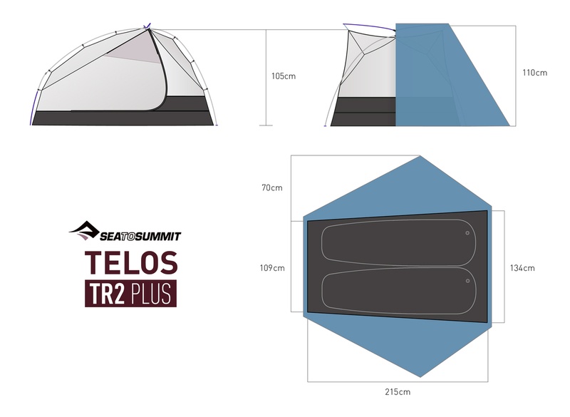Намет двомісний Sea to Summit Telos TR2 Plus Pro, Fabric Inner, Sil / Sil, Blue (ATS2040-04170204)